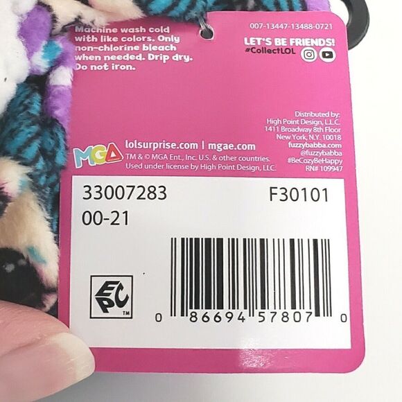 Girls' L.O.L. Surprise! Fuzzy Babba Slipper Socks Size M/L ( Shoe Size 13-4)/New - Picture 6 of 6